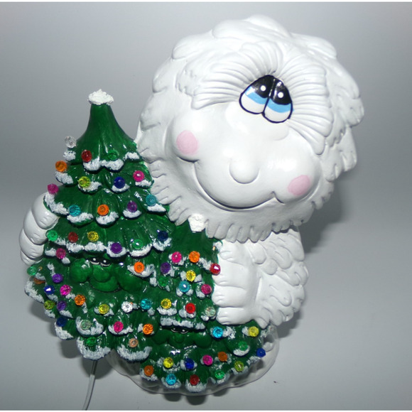 Vintage Retro style Tree Hugger Abominable Snowman Yeti Two Trees goggly eyes - Picture 10 of 16